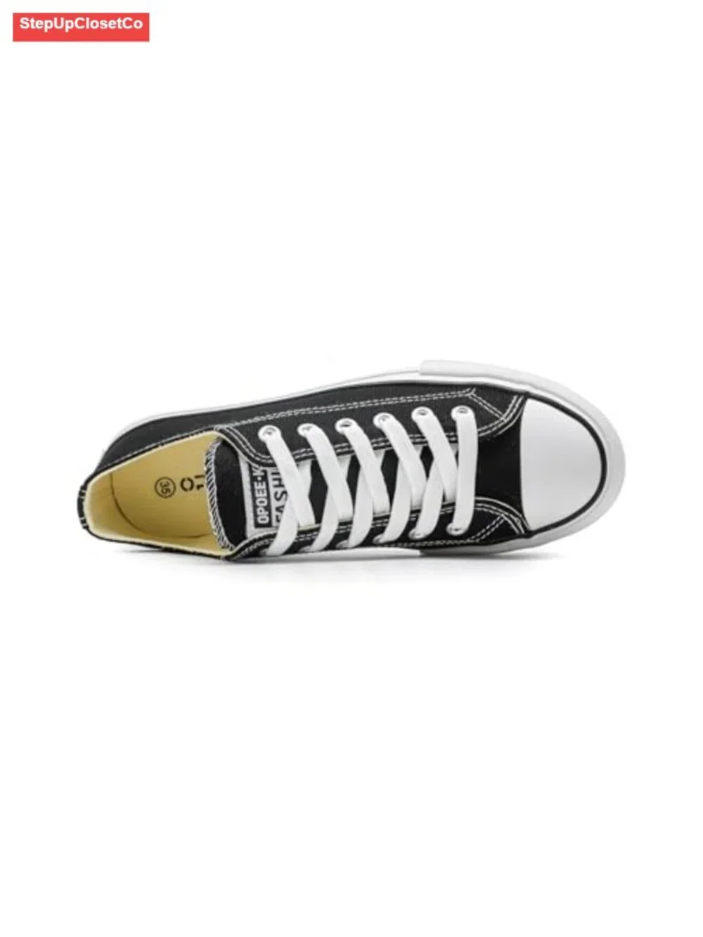 Women's Low-Top Canvas Lace-Up Sneakers, Breathable Casual Walking Shoes